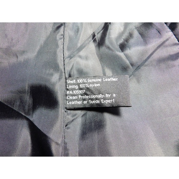 🟢🧥USA Leather Size S Black Long Coat🟢🧥 - Picture 4 of 6